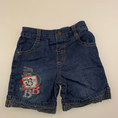 Boys Baby Baby, lightweight denim shorts, elasticated, GUC, size 00