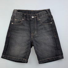 Load image into Gallery viewer, Boys Emerson, dark denim jean shorts, adjustable, EUC, size 3
