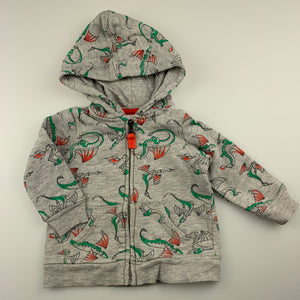 Boys Target, grey zip hoodie sweater, dragons, GUC, size 00