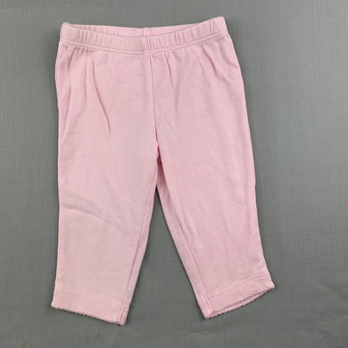 Girls Carter's, pink cotton leggings / bottoms, GUC, size 3 months