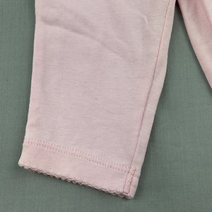 Girls Carter's, pink cotton leggings / bottoms, GUC, size 3 months