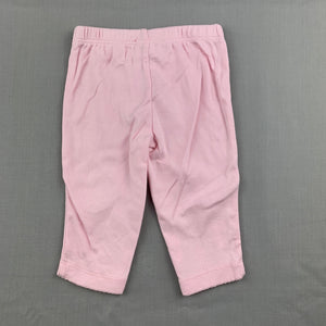 Girls Carter's, pink cotton leggings / bottoms, GUC, size 3 months