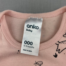 Load image into Gallery viewer, Girls Anko Baby, soft organic cotton bodysuit / romper, EUC, size 000