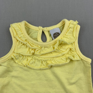 Girls Tiny Little Wonders, yellow cotton top, EUC, size 000