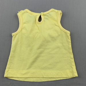 Girls Tiny Little Wonders, yellow cotton top, EUC, size 000