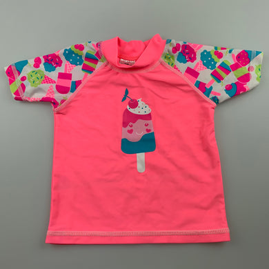 Girls Baby Berry, short sleeve rashie / swim top, EUC, size 00