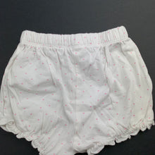 Load image into Gallery viewer, Girls Kids &amp; Co Baby, white cotton shorts, elasticated, GUC, size 00