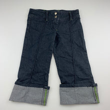 Load image into Gallery viewer, Girls Junior Zone, cropped lightweight denim pants, Inside leg: 35cm, GUC, size 7