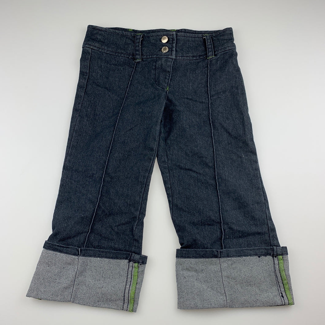 Girls Junior Zone, cropped lightweight denim pants, Inside leg: 35cm, GUC, size 7