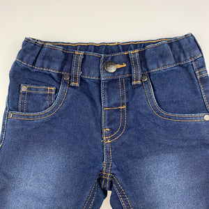 Boys Anko, blue denim jeans, adjustable, EUC, size 1