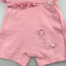 Load image into Gallery viewer, Girls Petit Lem, pink stretchy romper, GUC, size 3 months