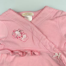 Load image into Gallery viewer, Girls Petit Lem, pink stretchy romper, GUC, size 3 months