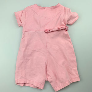 Girls Petit Lem, pink stretchy romper, GUC, size 3 months