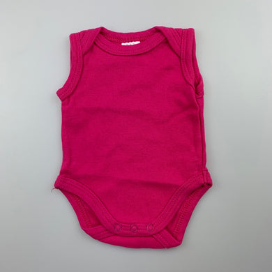 Girls Baby Berry, pink cotton singletsuit / romper, EUC, size 0000