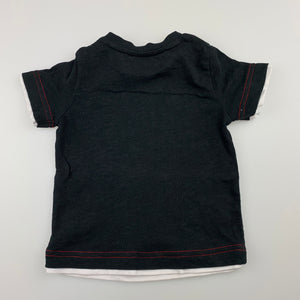 Boys Ollie's Place, black cotton t-shirt / top, rock star, GUC, size 00