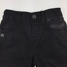 Load image into Gallery viewer, Boys Mini Mango, black denim jeans, elasticated, GUC, size 1
