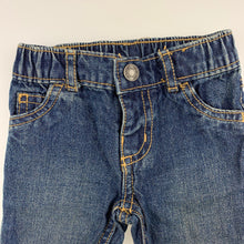 Load image into Gallery viewer, Boys Carter&#39;s, blue denim jeans, elasticated, EUC, size 3 months