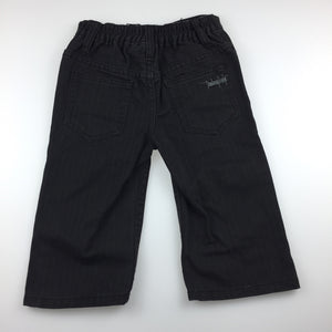 Boys Mini Mango, black denim jeans, elasticated, GUC, size 1