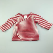 Load image into Gallery viewer, Girls Bonds, pink stripe stretchy long sleeve top, EUC, size 0000