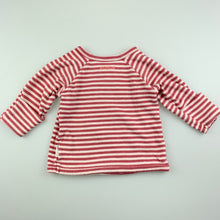 Load image into Gallery viewer, Girls Bonds, pink stripe stretchy long sleeve top, EUC, size 0000