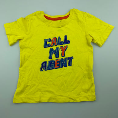 Unisex Tilt, yellow cotton t-shirt / top, EUC, size 1