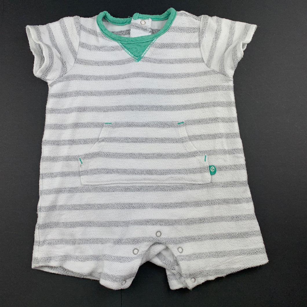 Boys Offspring, striped cotton romper, GUC, size 6 months