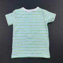 Load image into Gallery viewer, Boys Baby Patch, striped stretchy t-shirt / top, fish, FUC, size 0000