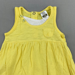 Girls Zara Baby, yellow cotton casual dress, GUC, size 00