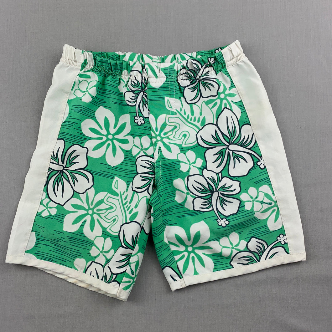 Boys Sprout, lightweight floral board shorts, elasticated, FUC, size 1