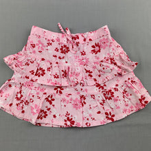 Load image into Gallery viewer, Girls H+T, lightweight floral cotton skirt, elasticated, GUC, size 2