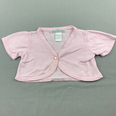 Girls Classic Ka-Boosh, pink cotton bolero cardigan, GUC, size 0