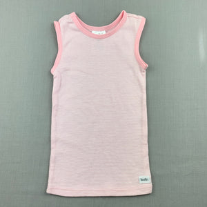 Girls Target, pink stripe cotton singlet top, EUC, size 000