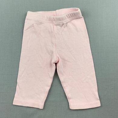 Girls Little Beginnings, pink soft cotton leggings / bottoms, GUC, size 00