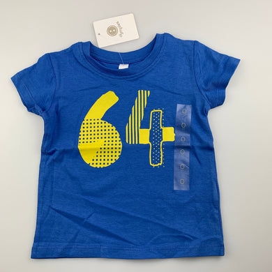 Boys Dymples, blue cotton t-shirt / top, NEW, size 0