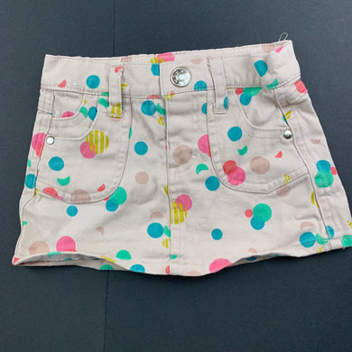 Girls Target, stretch cotton skirt, adjustable, GUC, size 00