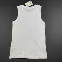 Load image into Gallery viewer, Boys Brilliant Basics, white cotton singlet / tank top, skate, NEW, size 8