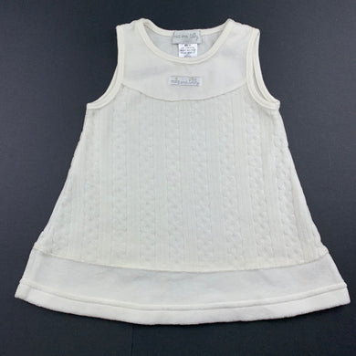 Girls Max and Tilly, cream soft feel velour casual dress, EUC, size 00