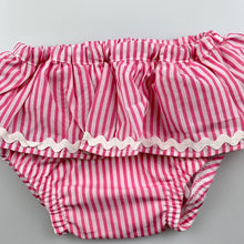 Load image into Gallery viewer, Girls Alex &amp; Charli, lightweight ruffle bloomers / nappy cover, GUC, size 00