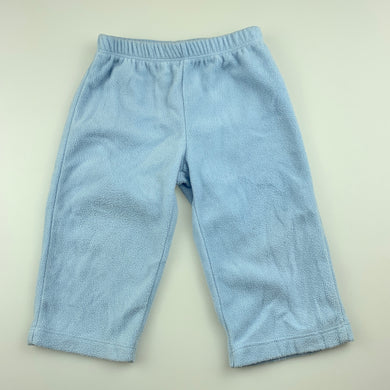 Unisex Carter's, blue fleece pants / bottoms, elasticated, GUC, size 0