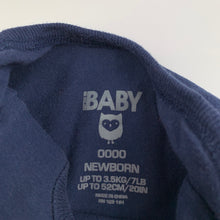 Load image into Gallery viewer, Boys Cotton On Baby, navy bodysuit / romper, dad, GUC, size 0000