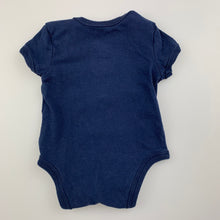 Load image into Gallery viewer, Boys Cotton On Baby, navy bodysuit / romper, dad, GUC, size 0000