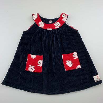 Girls BelloBorn Designs, cotton corduroy casual dress, GUC, size 0