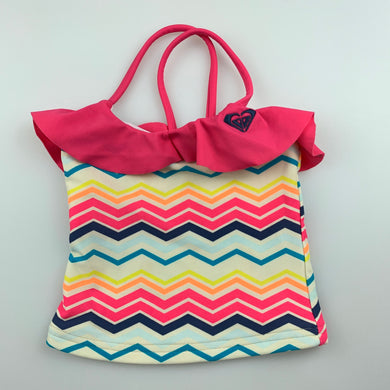 Girls Roxy, colourful swim top, EUC, size 00