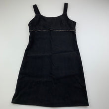 Load image into Gallery viewer, Girls Friends by Jesse, black lightweight stretch party dress, L: 68cm, GUC, size 8