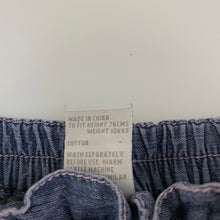 Load image into Gallery viewer, Girls Tiny Little Wonders, lightweight denim pants, elasticated, FUC, size 0