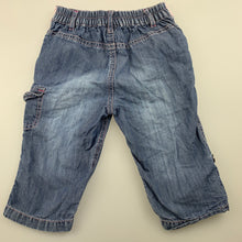 Load image into Gallery viewer, Girls Tiny Little Wonders, lightweight denim pants, elasticated, FUC, size 0