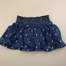 Load image into Gallery viewer, Girls Anko, blue floral casual skirt, elasticated, GUC, size 2