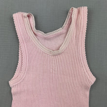 Load image into Gallery viewer, Girls Bonds, pink ribbed cotton singlet top, GUC, size 000