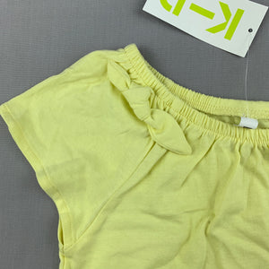 Girls KID, yellow cotton t-shirt / top, NEW, size 1