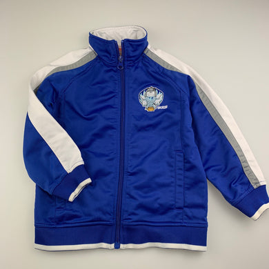Unisex NRL Official, Canterbury Bulldogs zip up jacket / track top, GUC, size 4